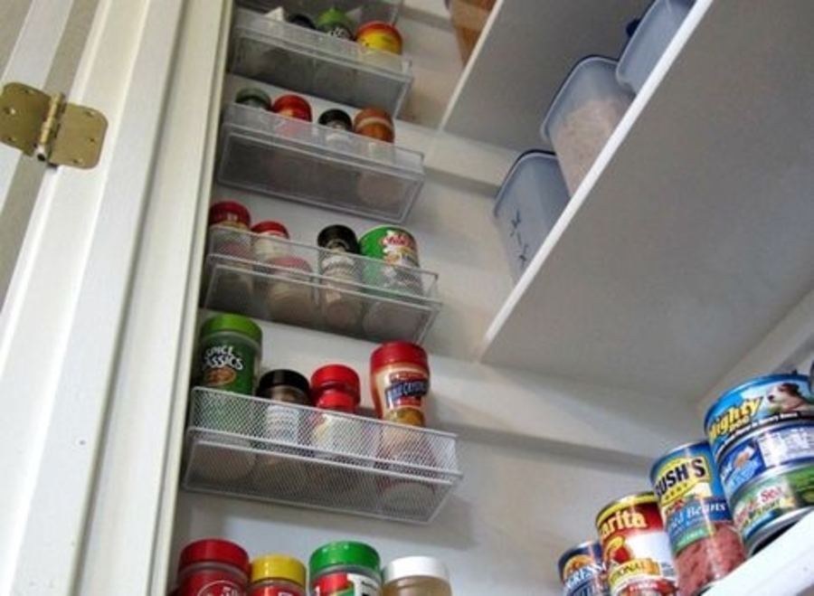 use desk organizers in your pantry storage hack